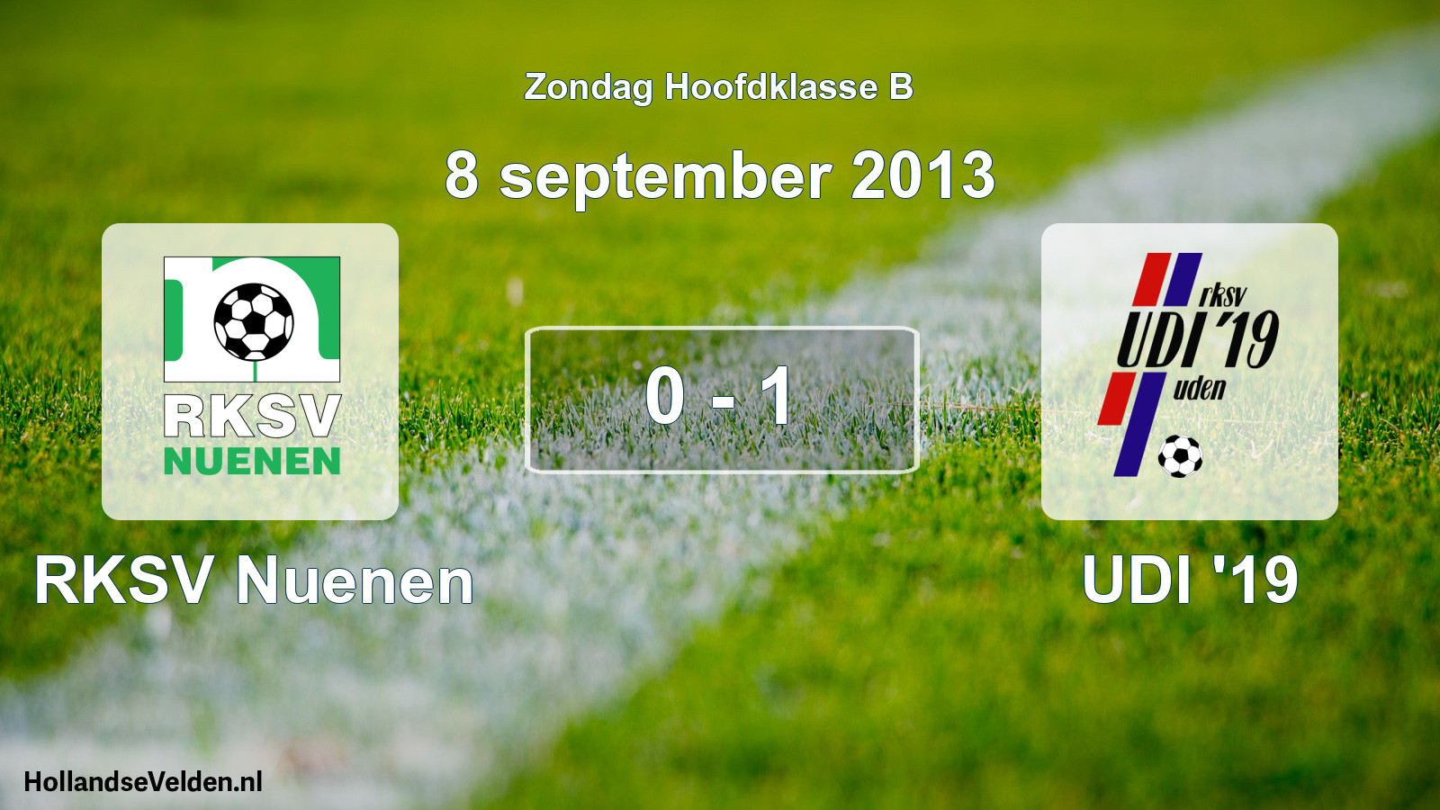 Total number of matches played: RKSV Nuenen - UDI '19 0 - 1 (8 September 2013)