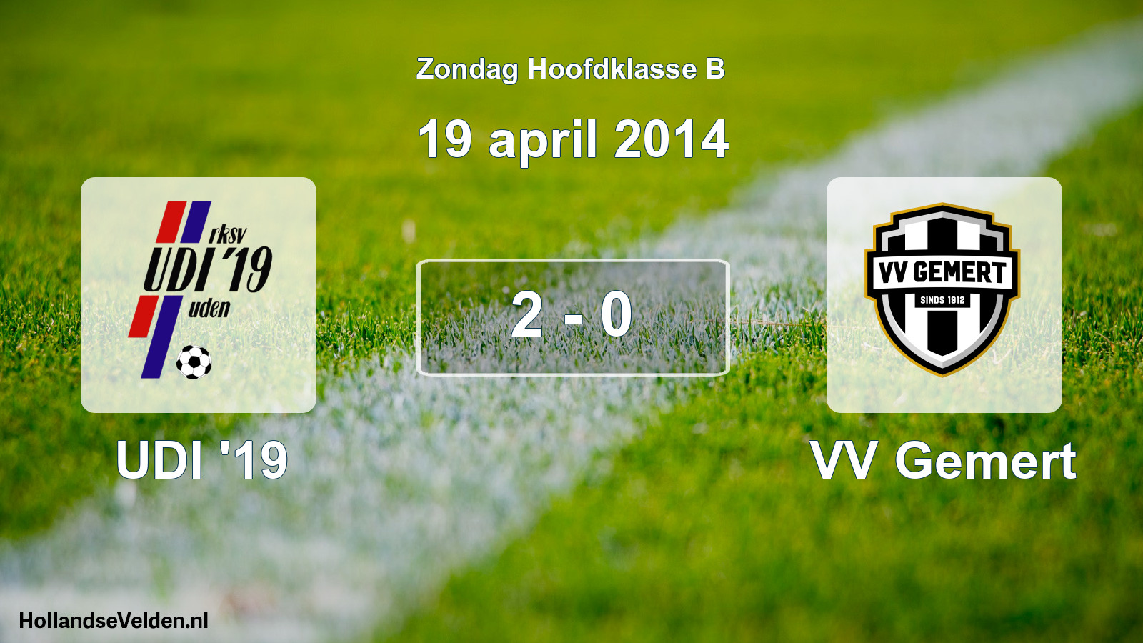 Total number of matches played: UDI '19 - VV Gemert 2 - 0 (19 April 2014)
