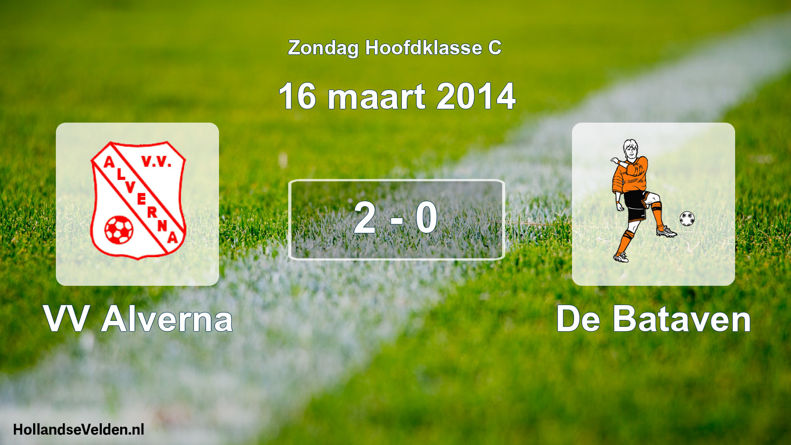 Total number of matches played: VV Alverna - De Bataven 2 - 0 (16 March 2014)