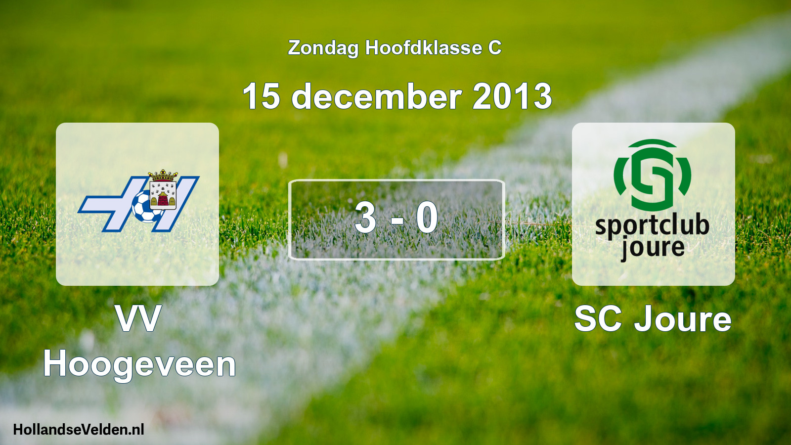 Total number of matches played: VV Hoogeveen - SC Joure 3 - 0 (15 December 2013)