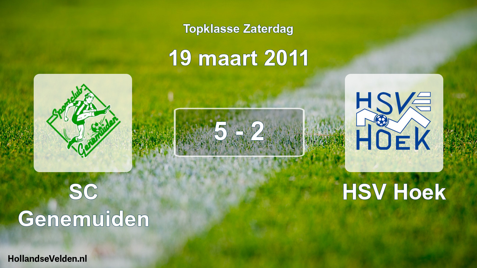 Total number of matches played: SC Genemuiden - HSV Hoek 5 - 2 (19 March 2011)
