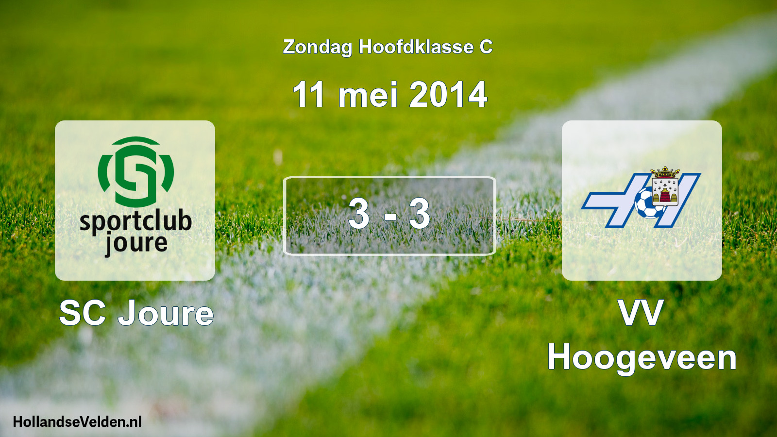 Total number of matches played: SC Joure - VV Hoogeveen 3 - 3 (11 May 2014)