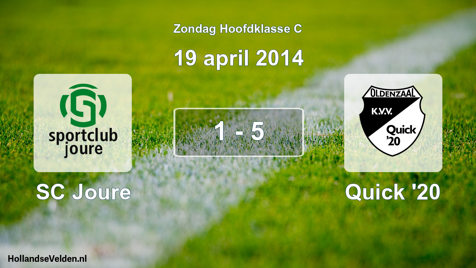 Total number of matches played: SC Joure - Quick '20 1 - 5 (19 April 2014)