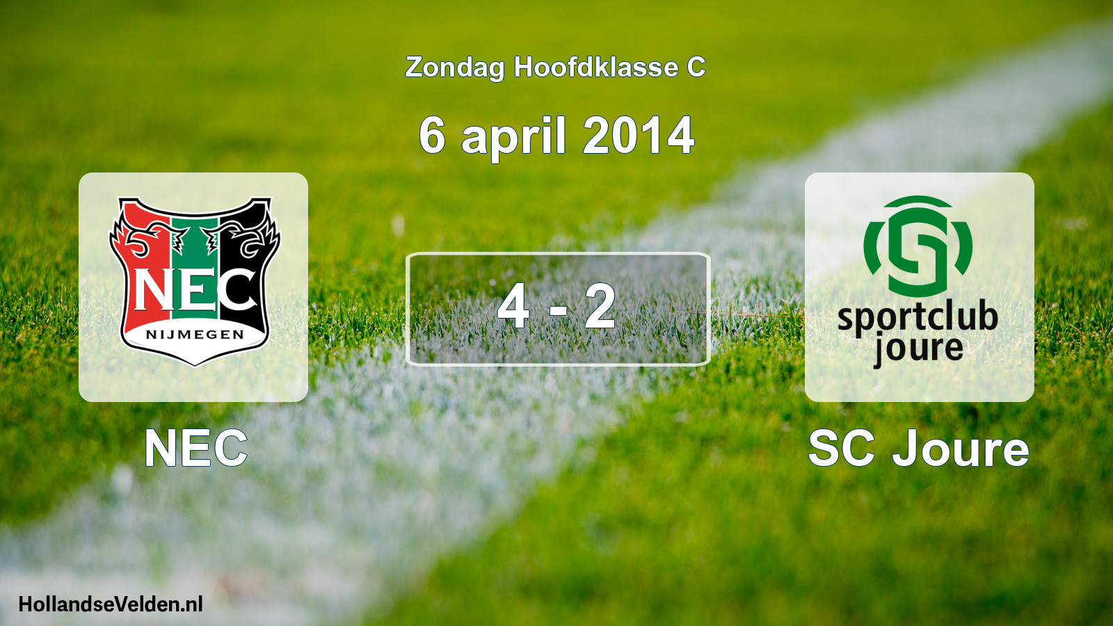 Total number of matches played: NEC - SC Joure 4 - 2 (6 April 2014)