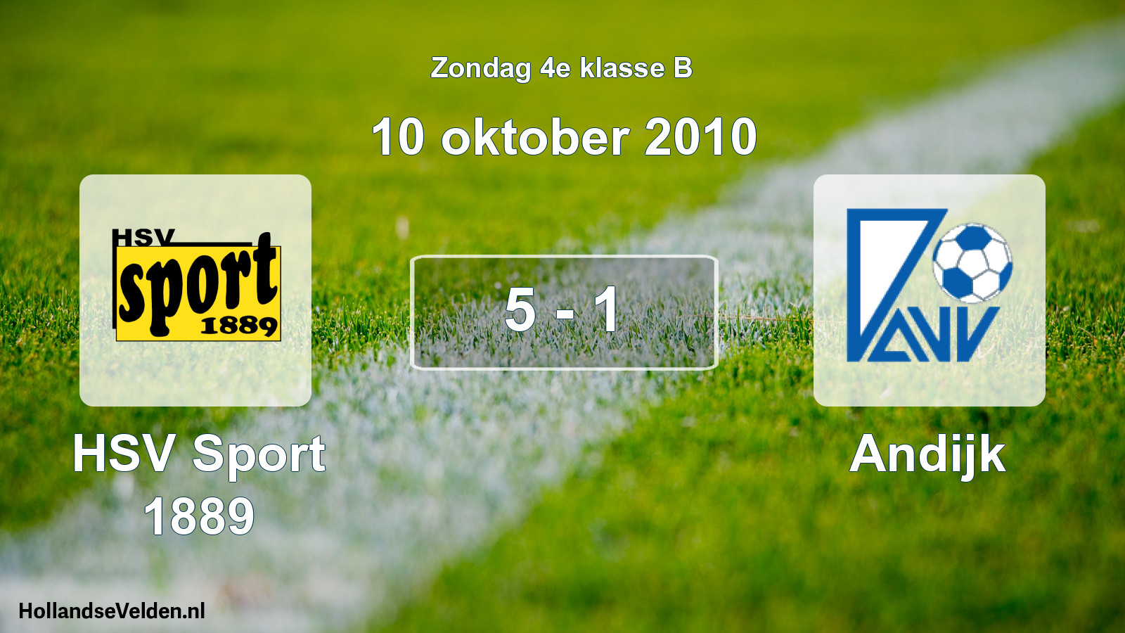 Total number of matches played: HSV Sport 1889 - Andijk 5 - 1 (10 October 2010)