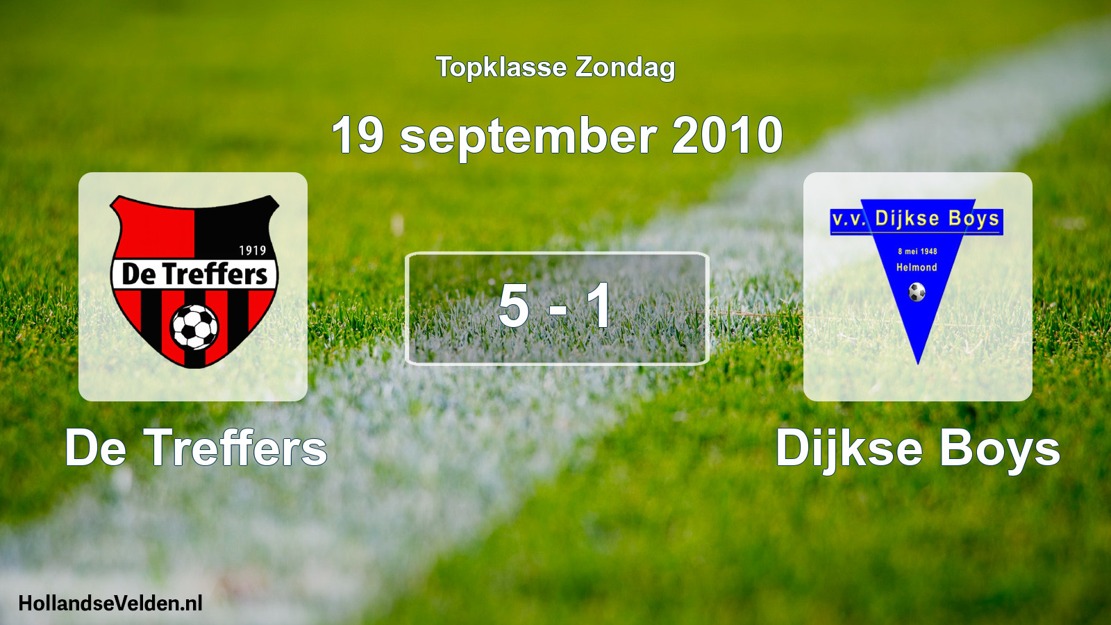 Gespeelde wedstrijd: De Treffers - Dijkse Boys 5 - 1 (19 september 2010)