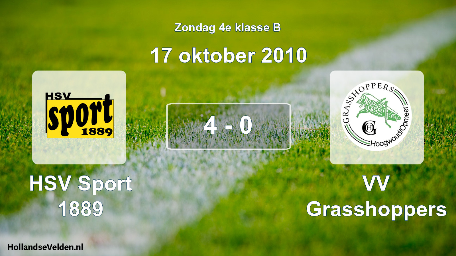 Total number of matches played: HSV Sport 1889 - VV Grasshoppers 4 - 0 (17 October 2010)