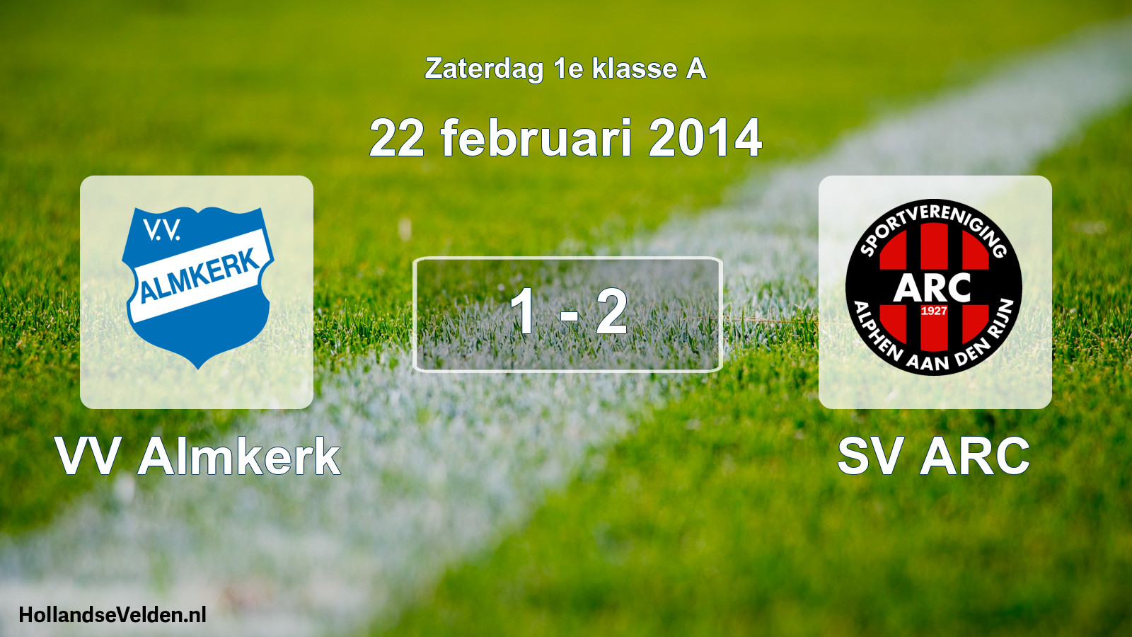 Total number of matches played: VV Almkerk - SV ARC 1 - 2 (22 February 2014)