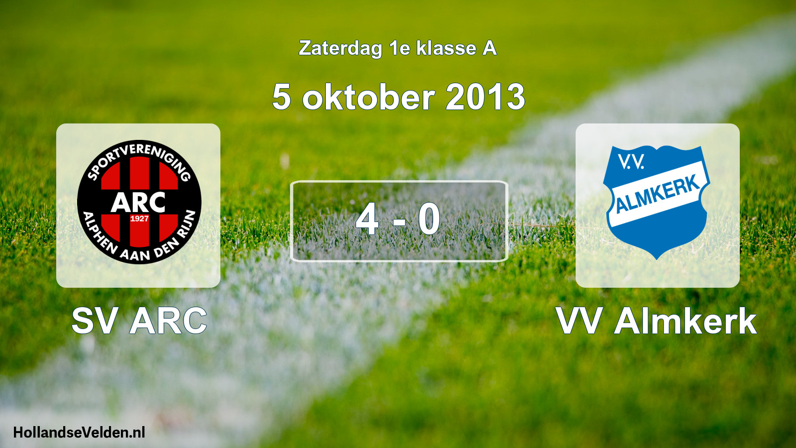 Total number of matches played: SV ARC - VV Almkerk 4 - 0 (5 October 2013)