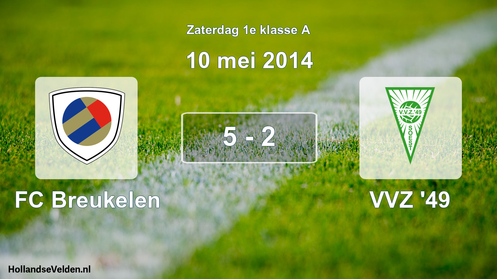 Total number of matches played: FC Breukelen - VVZ '49 5 - 2 (10 May 2014)
