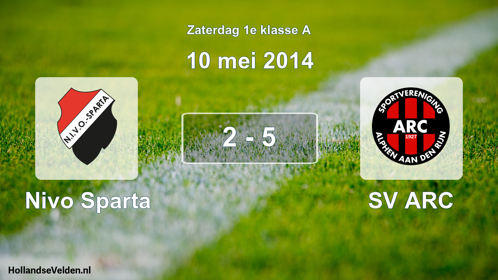 Total number of matches played: Nivo Sparta - SV ARC 2 - 5 (10 May 2014)
