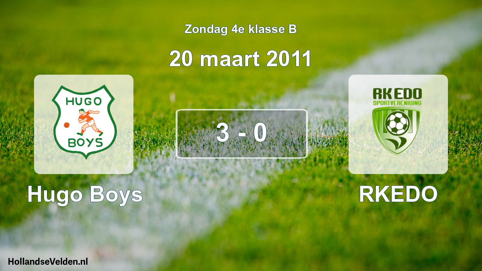 Total number of matches played: Hugo Boys - RKEDO 3 - 0 (20 March 2011)