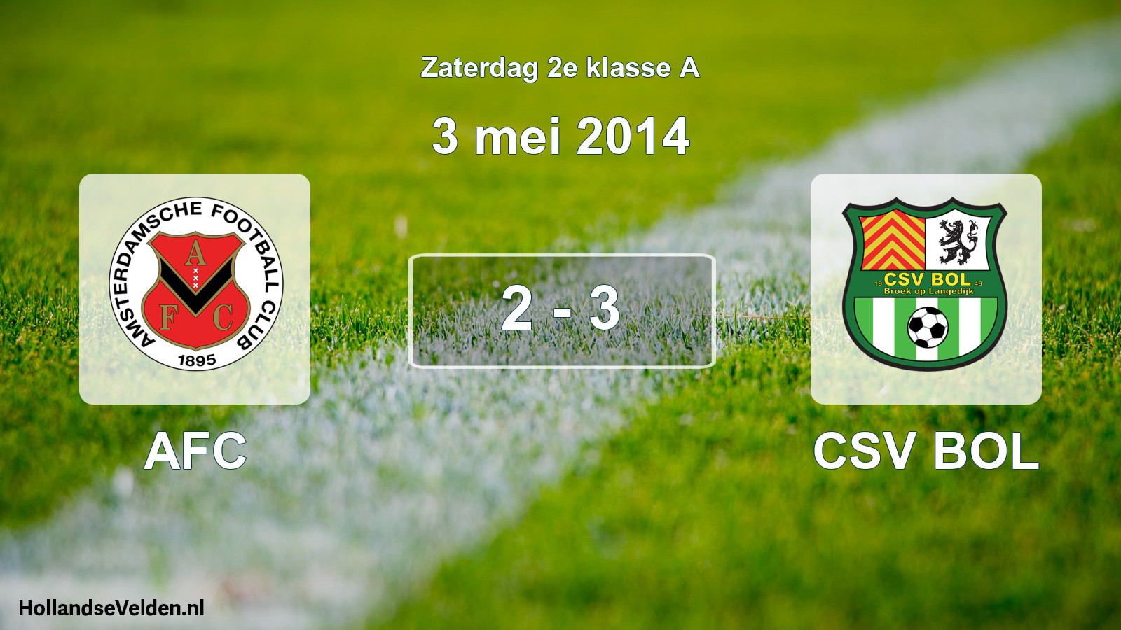 Total number of matches played: AFC - CSV BOL 2 - 3 (3 May 2014)