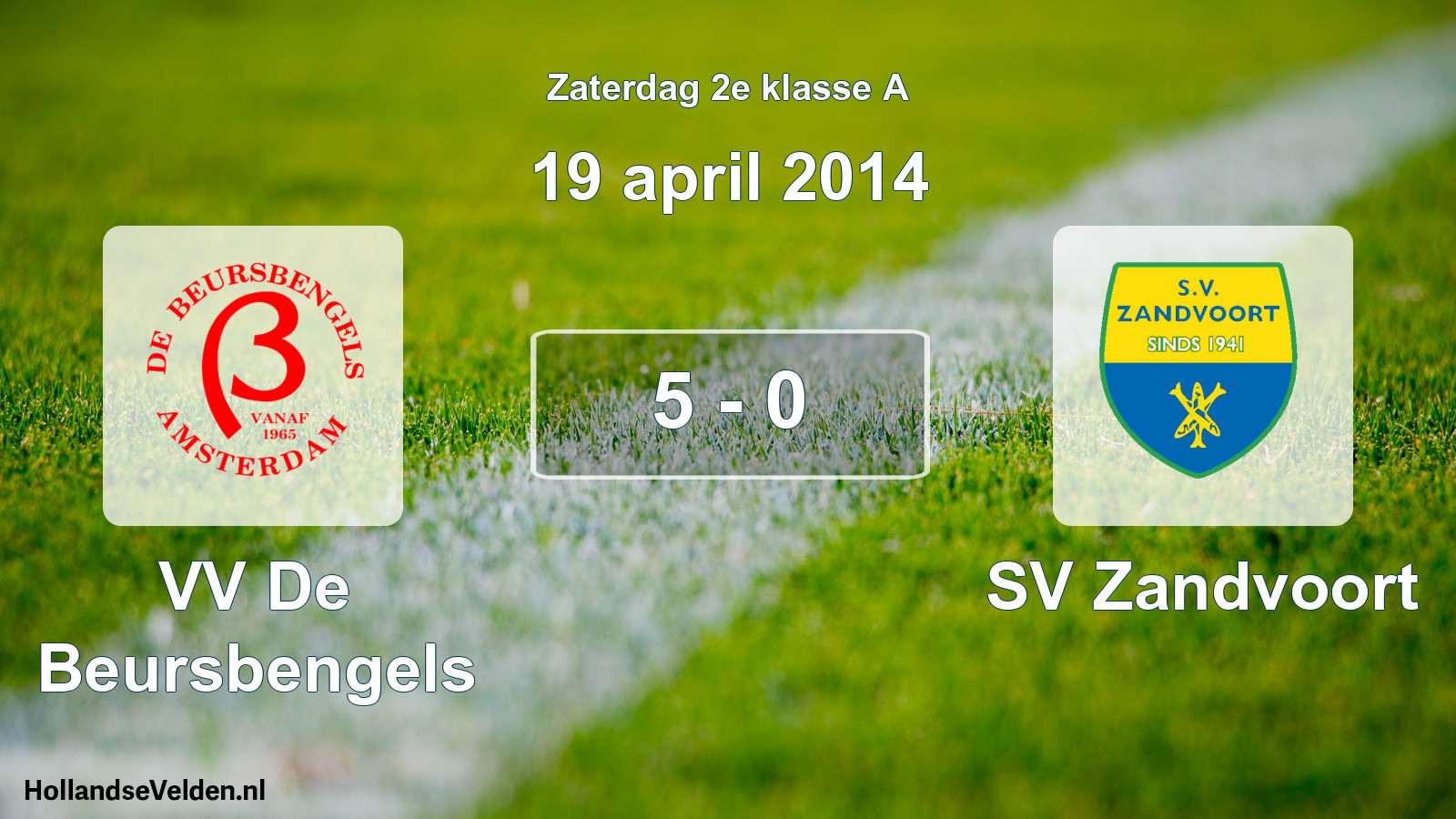 Total number of matches played: VV De Beursbengels - SV Zandvoort 5 - 0 (19 April 2014)