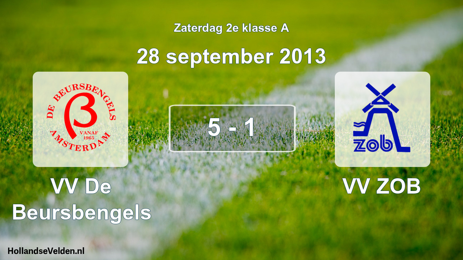 Total number of matches played: VV De Beursbengels - VV ZOB 5 - 1 (28 September 2013)