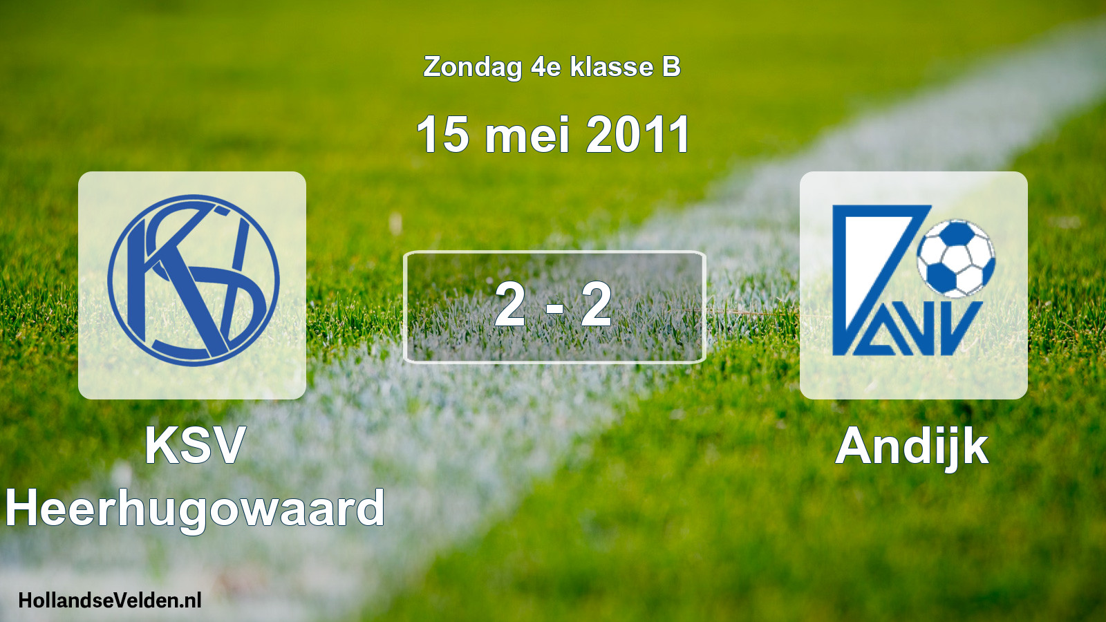 Total number of matches played: KSV Heerhugowaard - Andijk 2 - 2 (15 May 2011)
