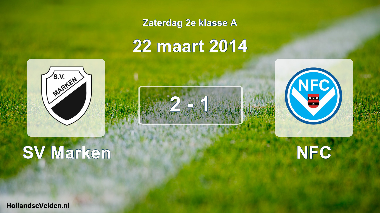 Total number of matches played: SV Marken - NFC 2 - 1 (22 March 2014)