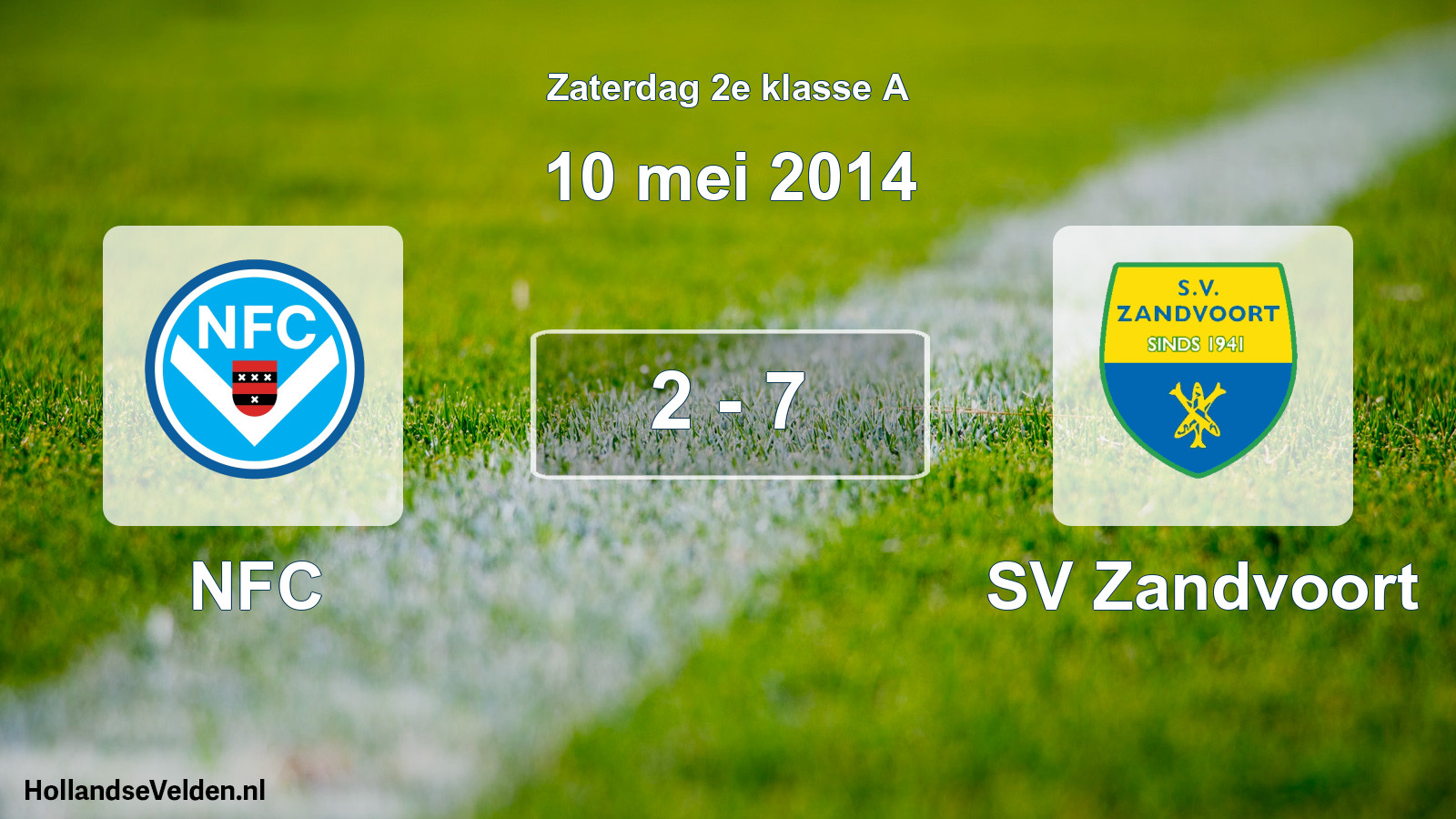 Total number of matches played: NFC - SV Zandvoort 2 - 7 (10 May 2014)