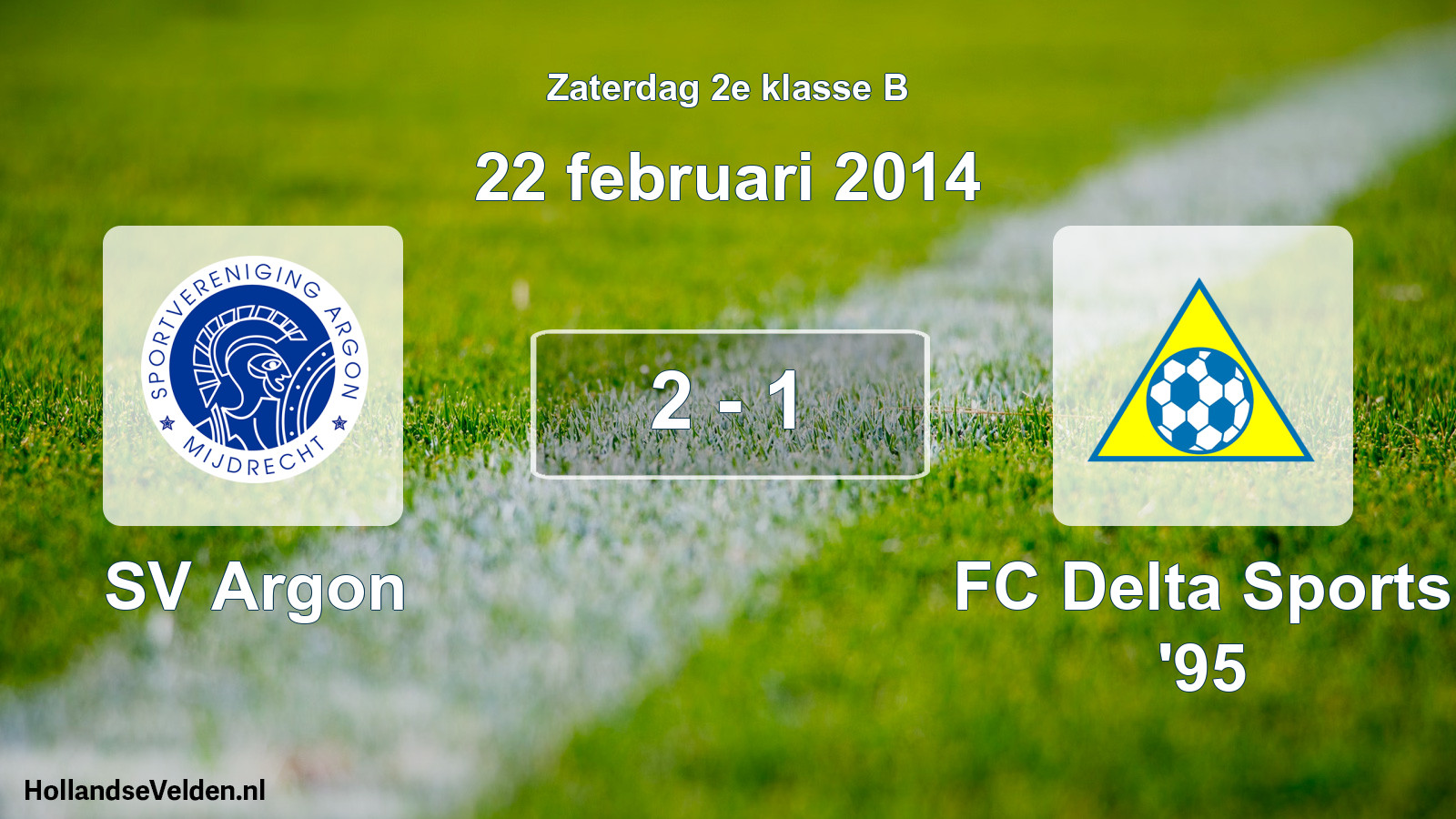 Total number of matches played: SV Argon - FC Delta Sports '95 2 - 1 (22 February 2014)