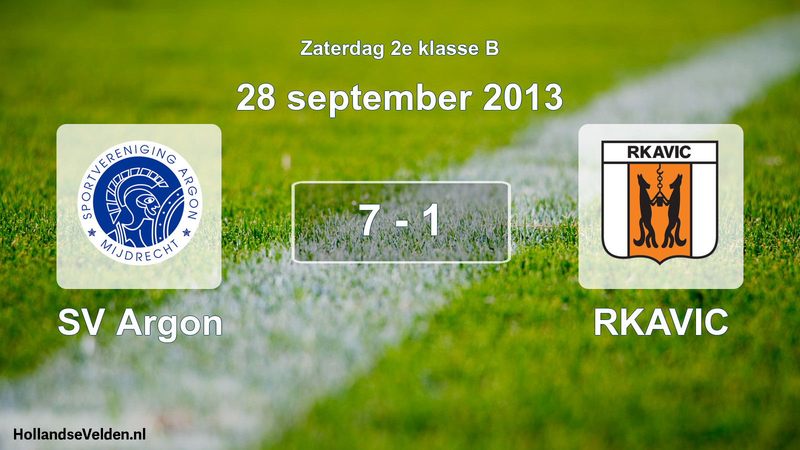 Total number of matches played: SV Argon - RKAVIC 7 - 1 (28 September 2013)