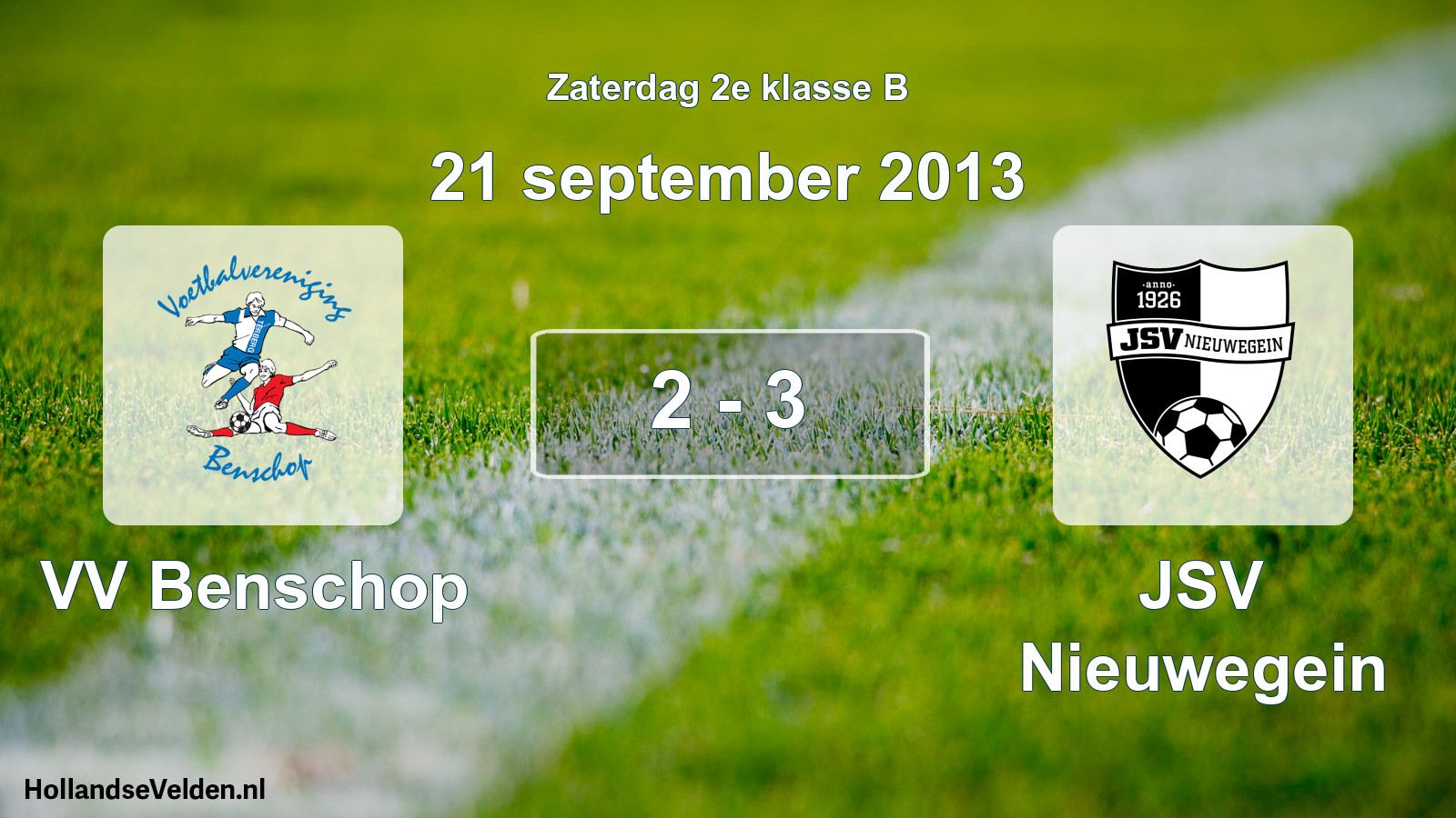 Total number of matches played: VV Benschop - JSV Nieuwegein 2 - 3 (21 September 2013)