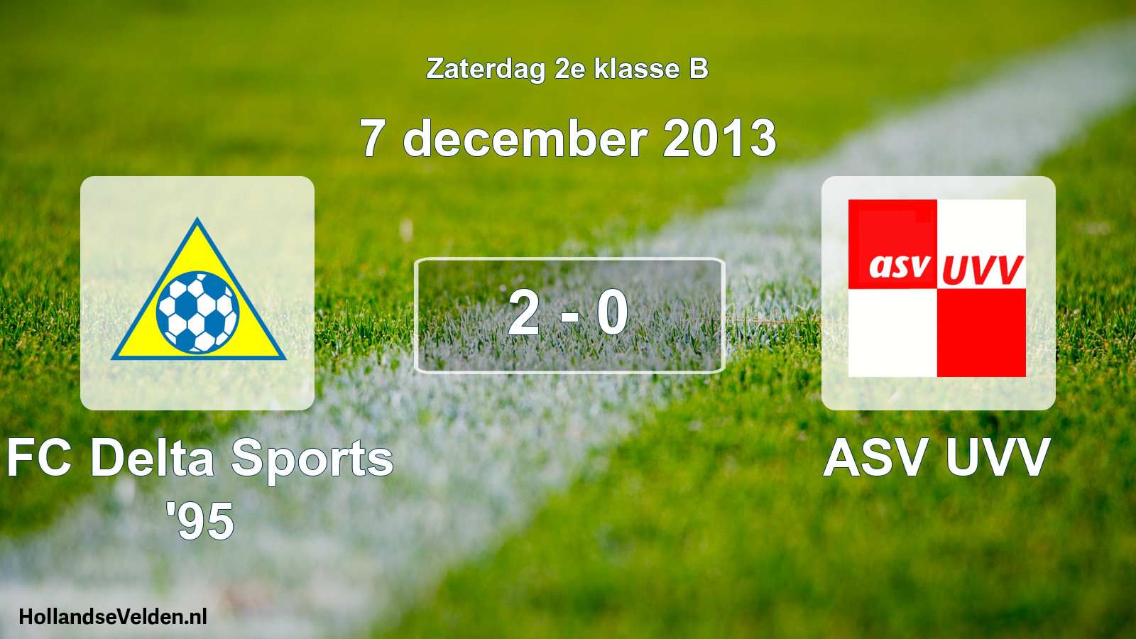 Total number of matches played: FC Delta Sports '95 - ASV UVV 2 - 0 (7 December 2013)