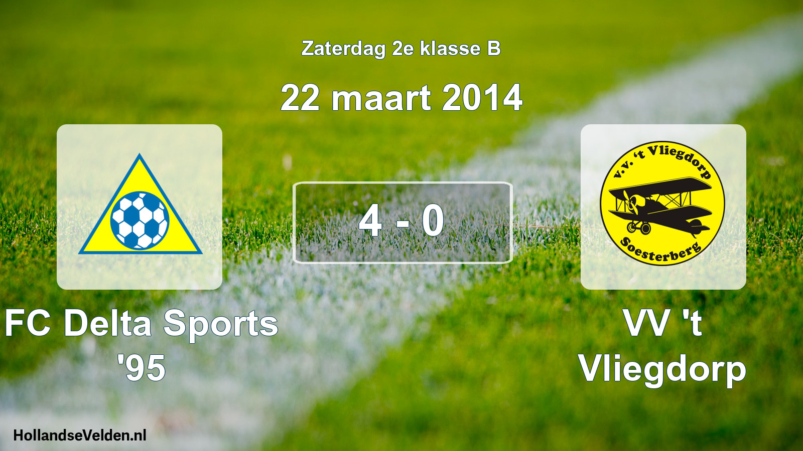 Total number of matches played: FC Delta Sports '95 - VV 't Vliegdorp 4 - 0 (22 March 2014)