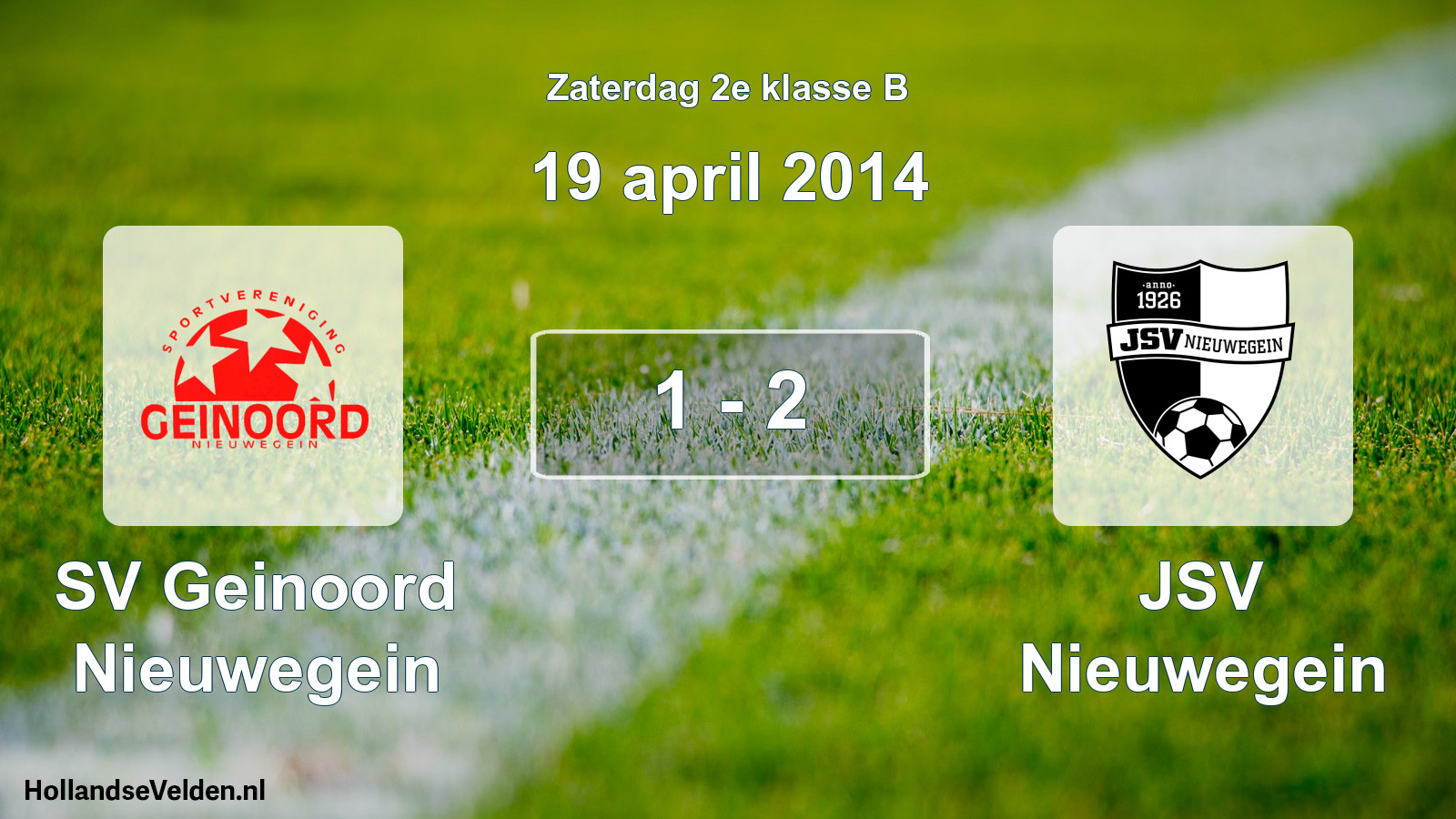 Total number of matches played: SV Geinoord Nieuwegein - JSV Nieuwegein 1 - 2 (19 April 2014)