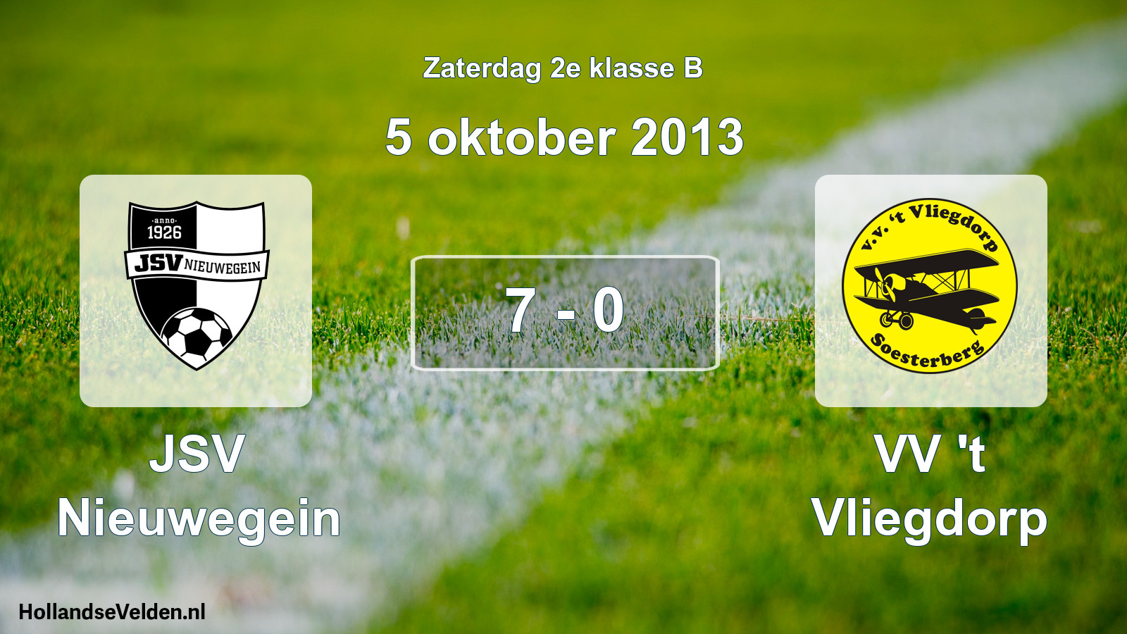 Total number of matches played: JSV Nieuwegein - VV 't Vliegdorp 7 - 0 (5 October 2013)