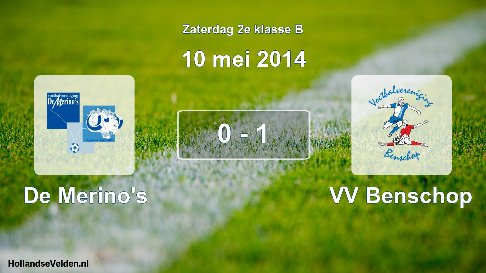 Total number of matches played: De Merino's - VV Benschop 0 - 1 (10 May 2014)