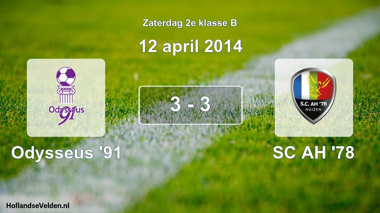 Total number of matches played: Odysseus '91 - SC AH '78 3 - 3 (12 April 2014)