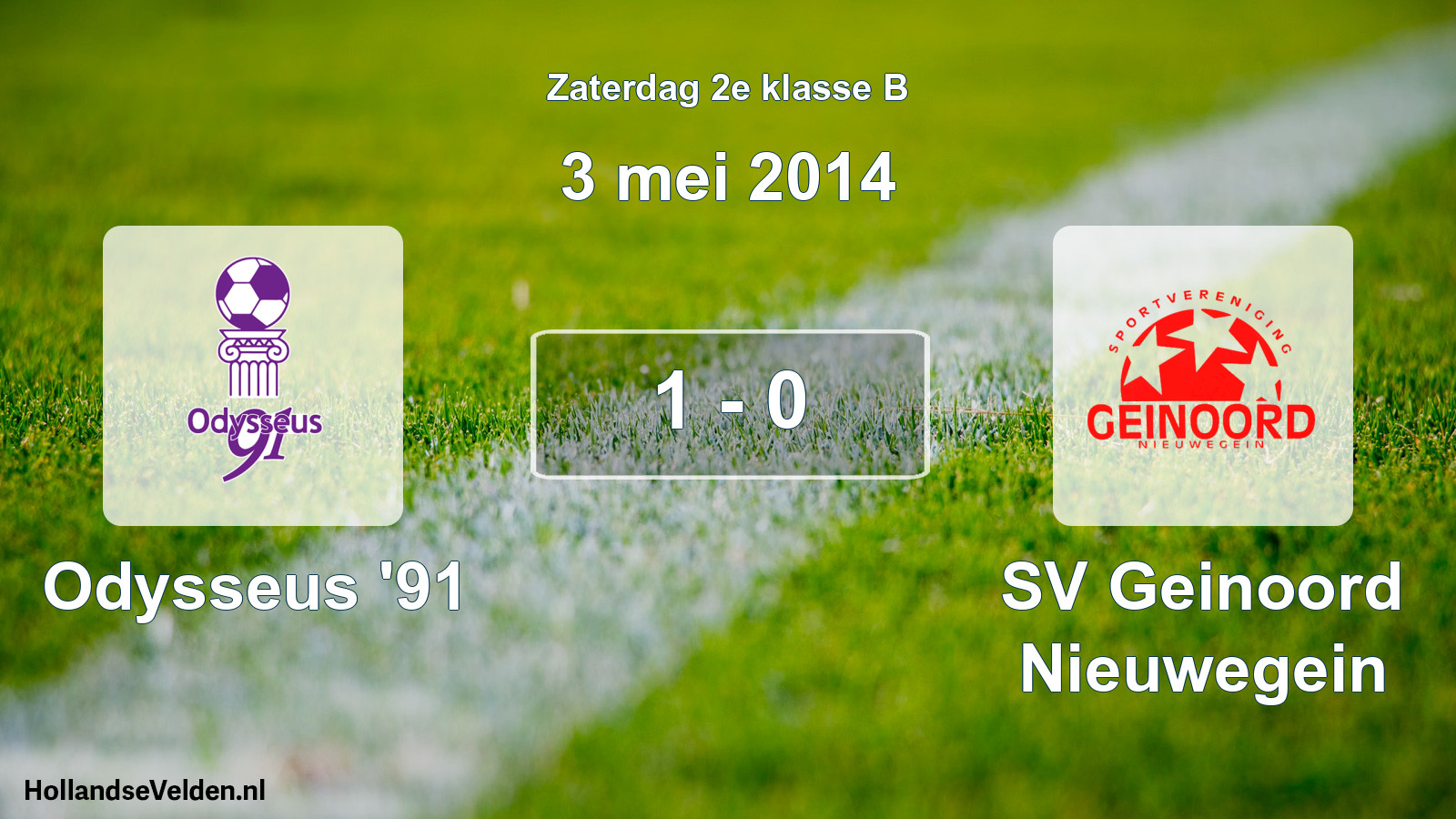 Total number of matches played: Odysseus '91 - SV Geinoord Nieuwegein 1 - 0 (3 May 2014)