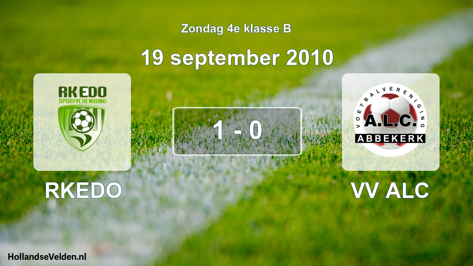 Total number of matches played: RKEDO - VV ALC 1 - 0 (19 September 2010)