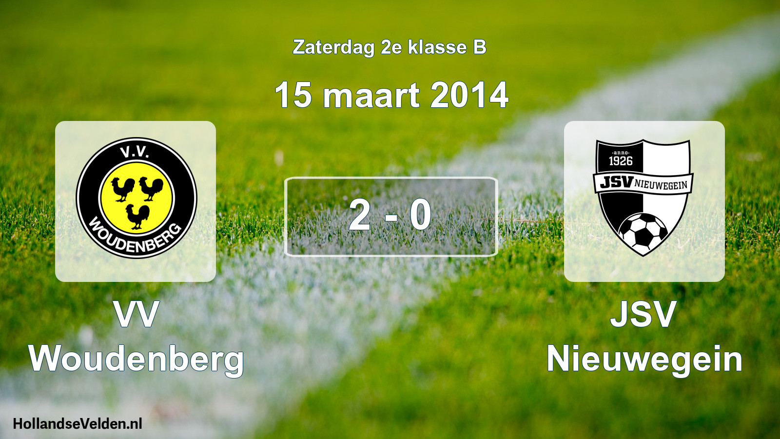 Total number of matches played: VV Woudenberg - JSV Nieuwegein 2 - 0 (15 March 2014)