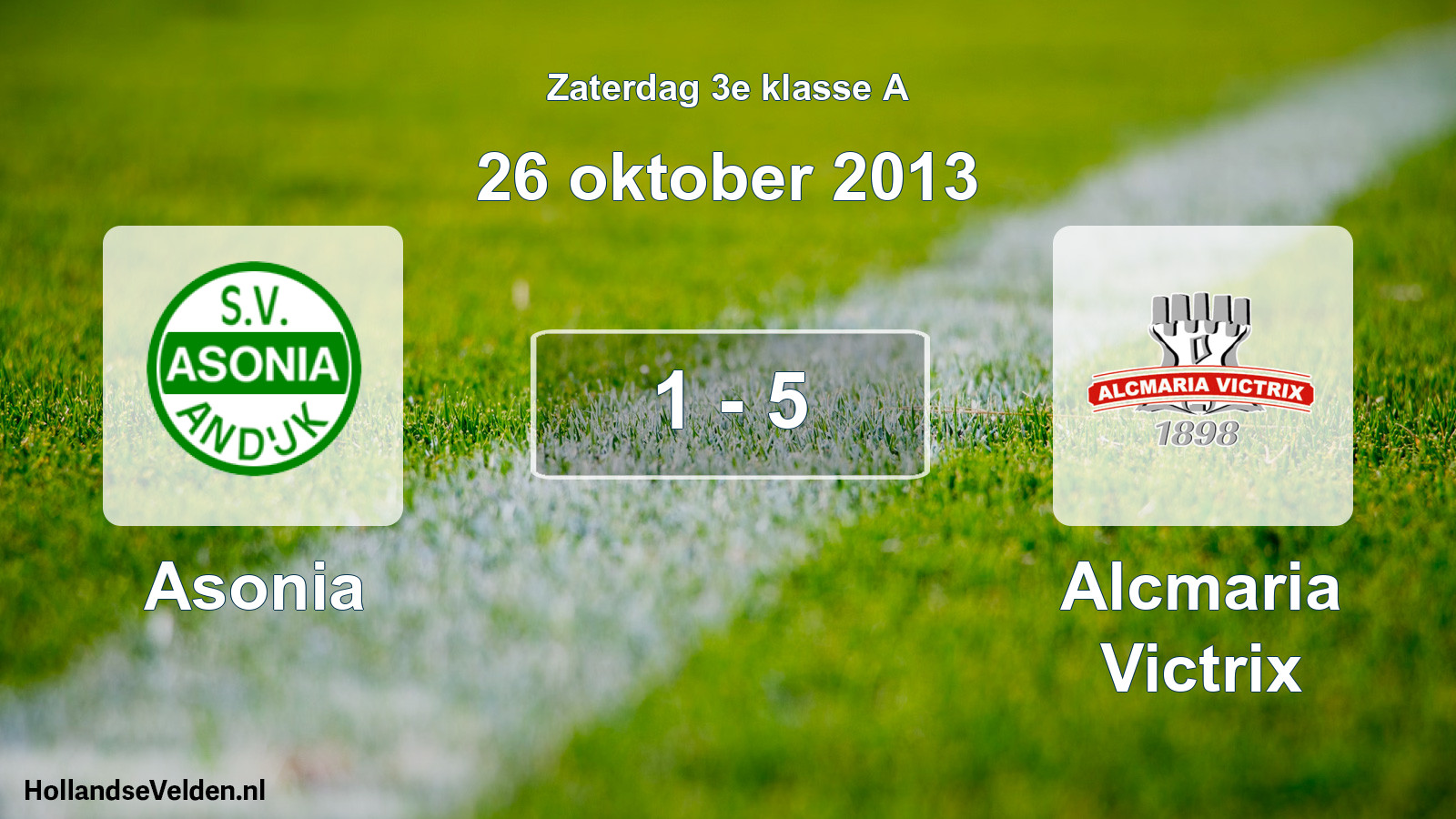 Total number of matches played: Asonia - Alcmaria Victrix 1 - 5 (26 October 2013)