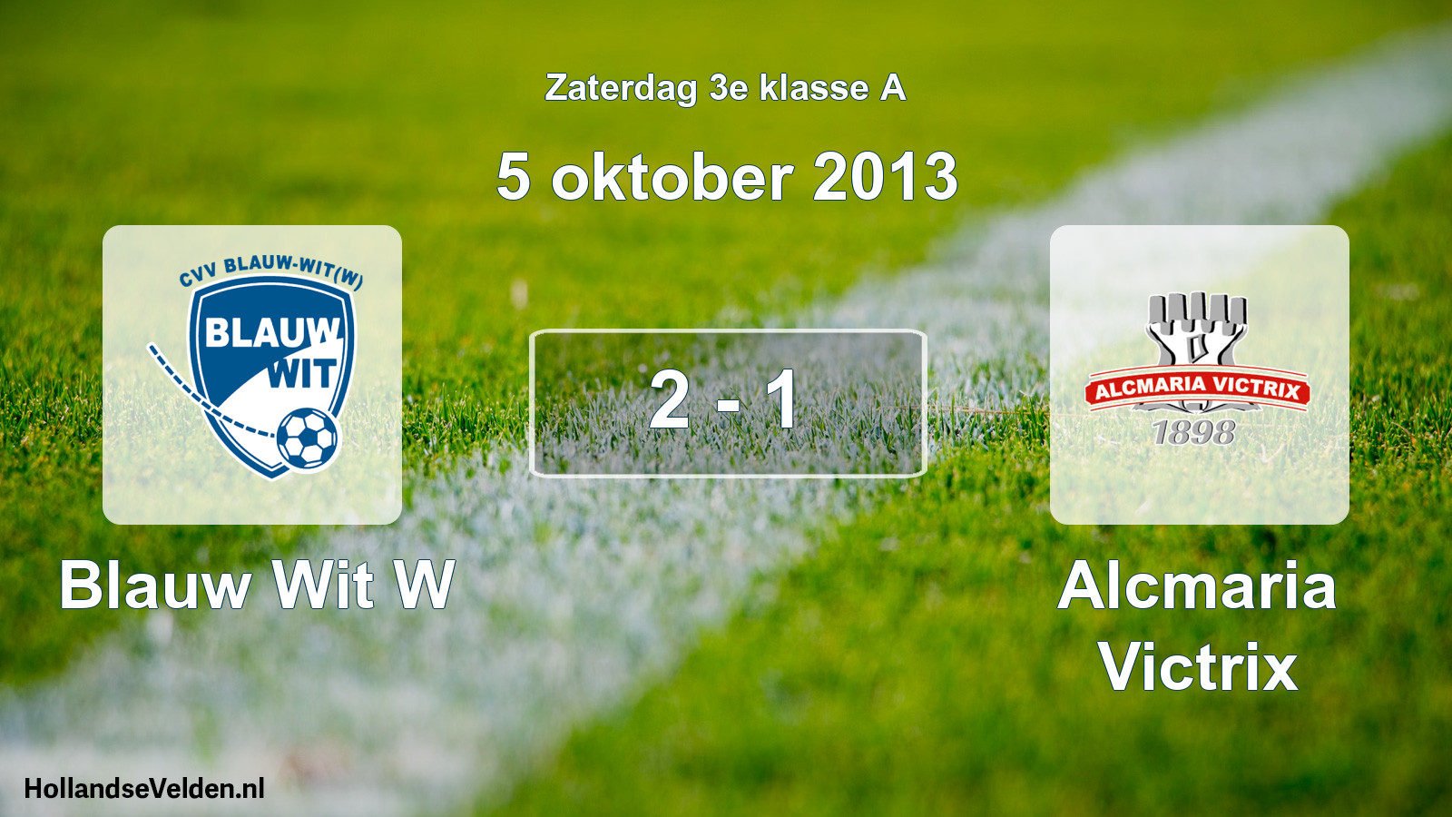 Total number of matches played: Blauw Wit W - Alcmaria Victrix 2 - 1 (5 October 2013)