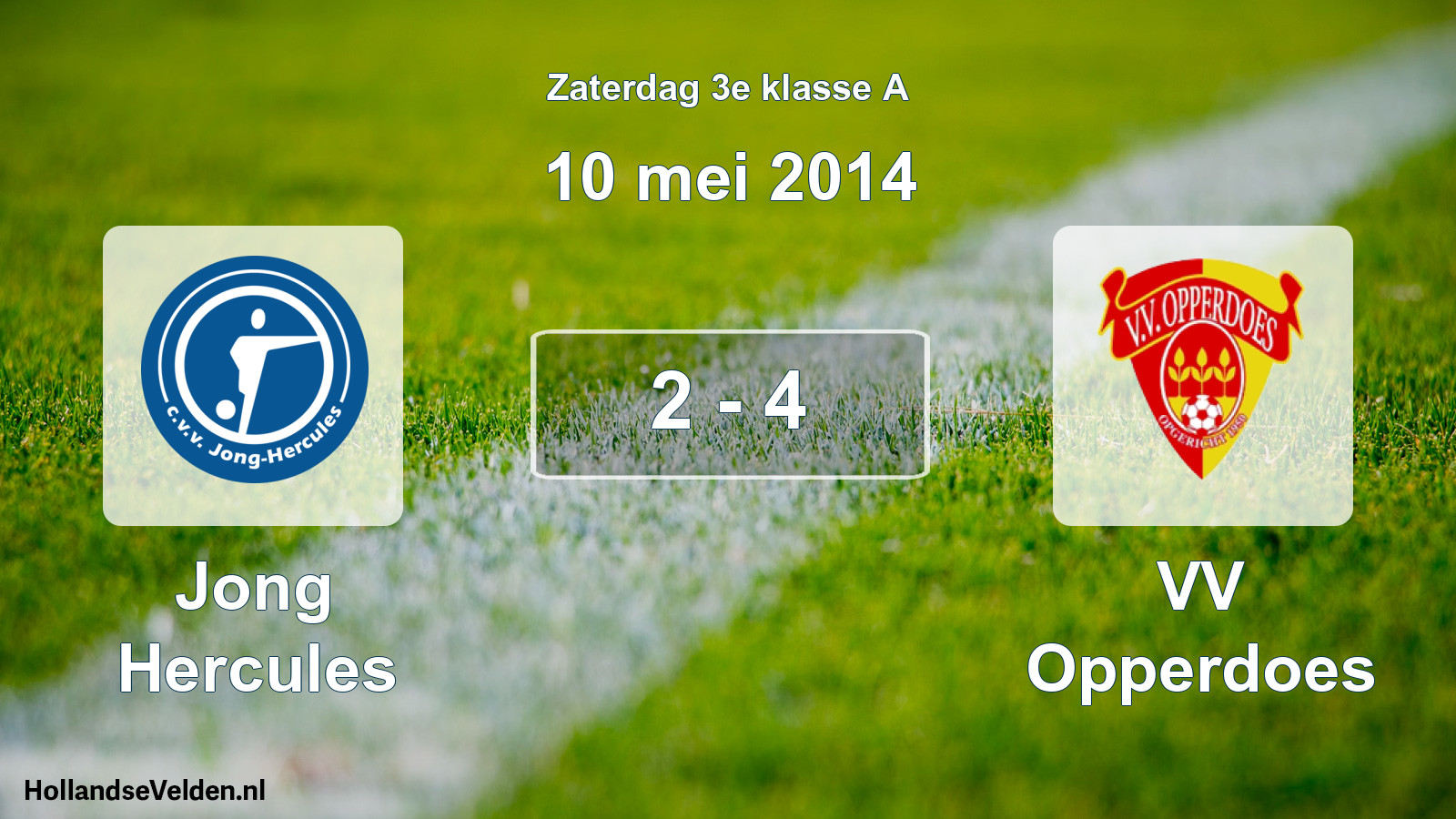 Total number of matches played: Jong Hercules - VV Opperdoes 2 - 4 (10 May 2014)