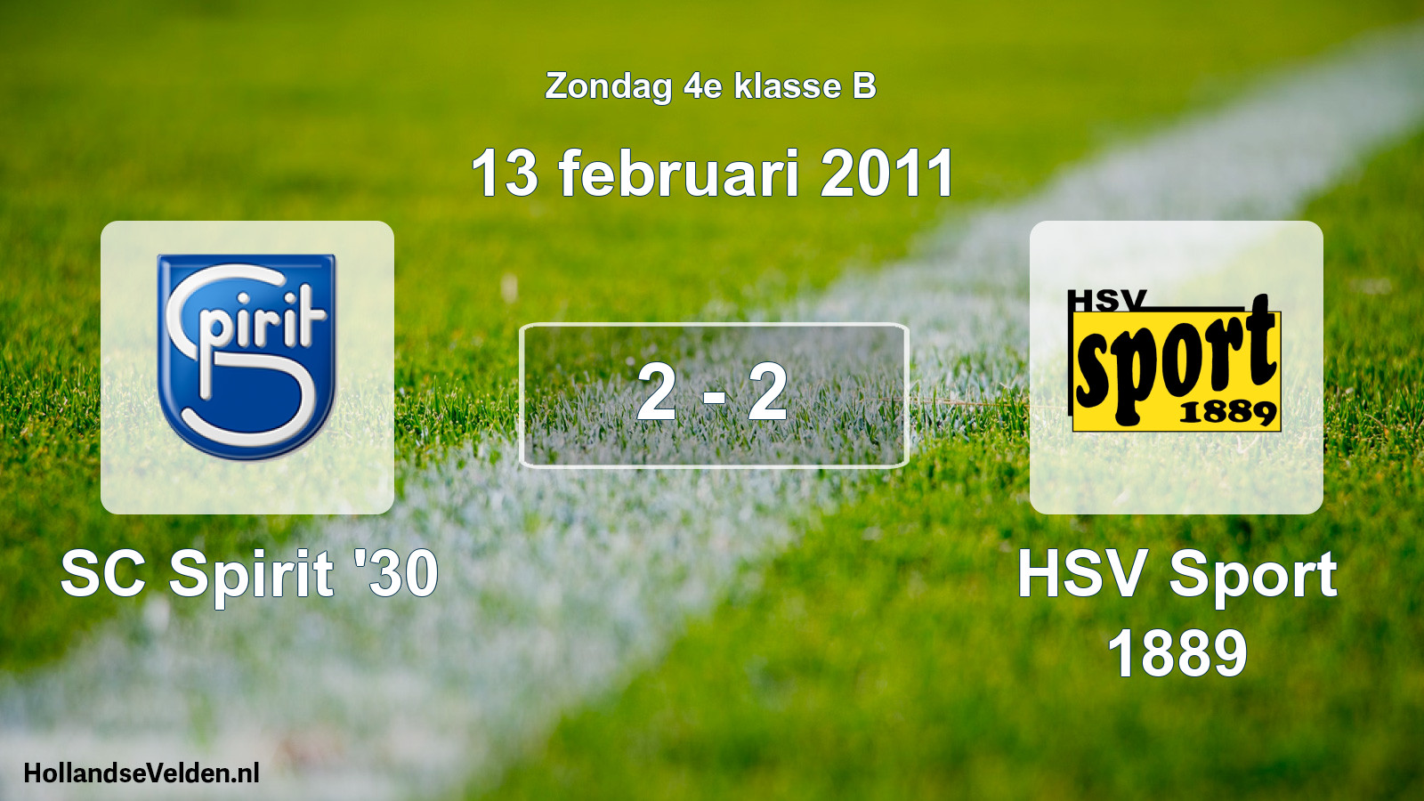 Total number of matches played: SC Spirit '30 - HSV Sport 1889 2 - 2 (13 February 2011)