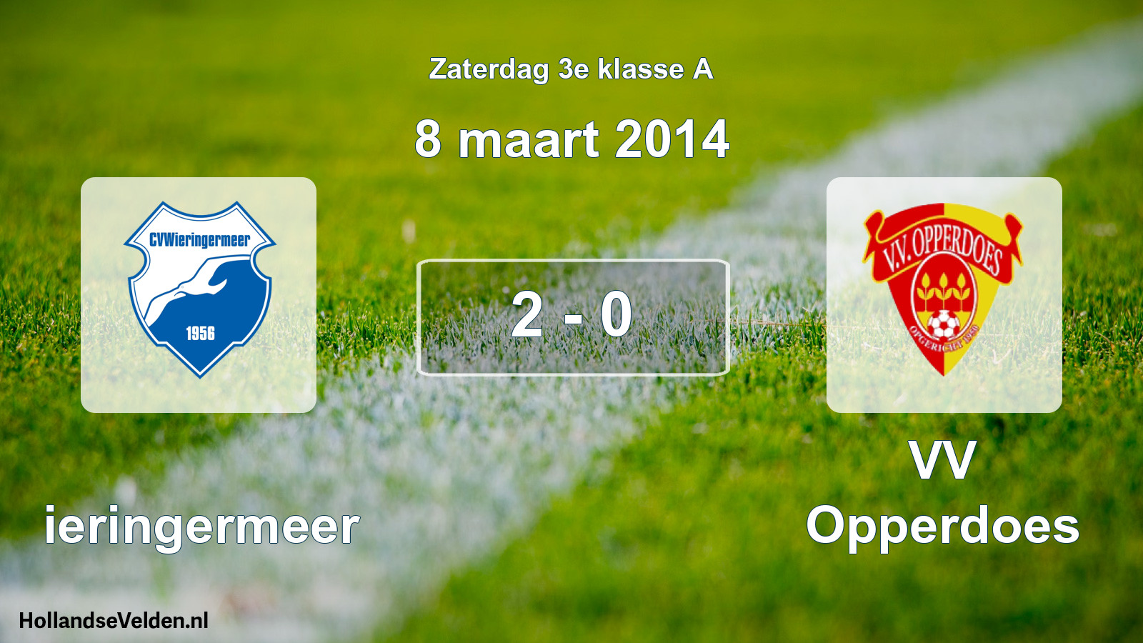 Total number of matches played: Wieringermeer - VV Opperdoes 2 - 0 (8 March 2014)