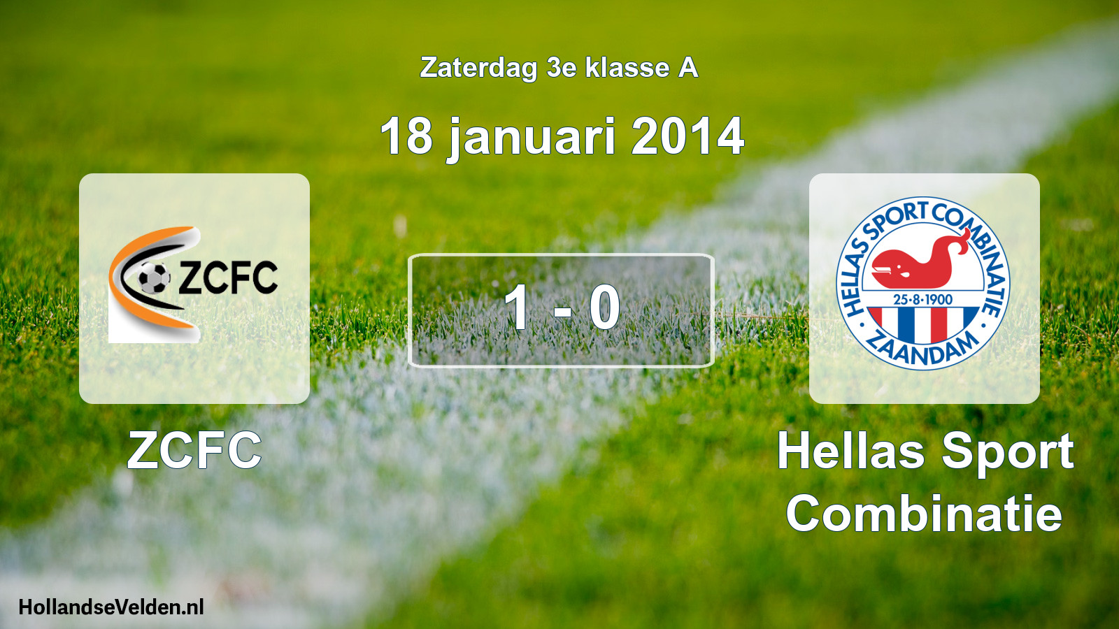 Total number of matches played: ZCFC - Hellas Sport Combinatie 1 - 0 (18 January 2014)