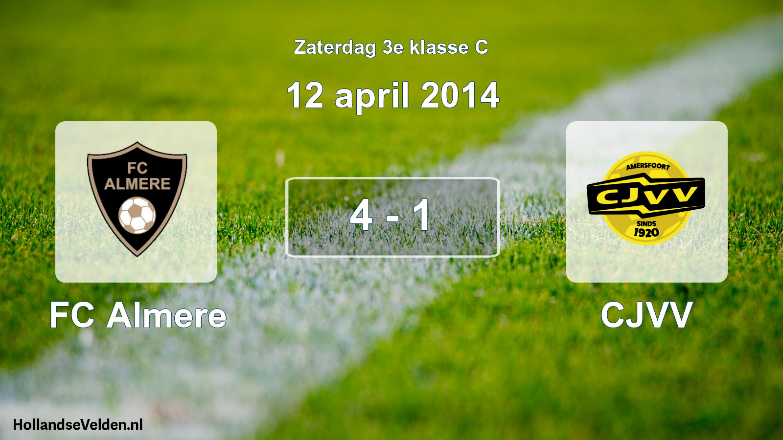 Total number of matches played: FC Almere - CJVV 4 - 1 (12 April 2014)