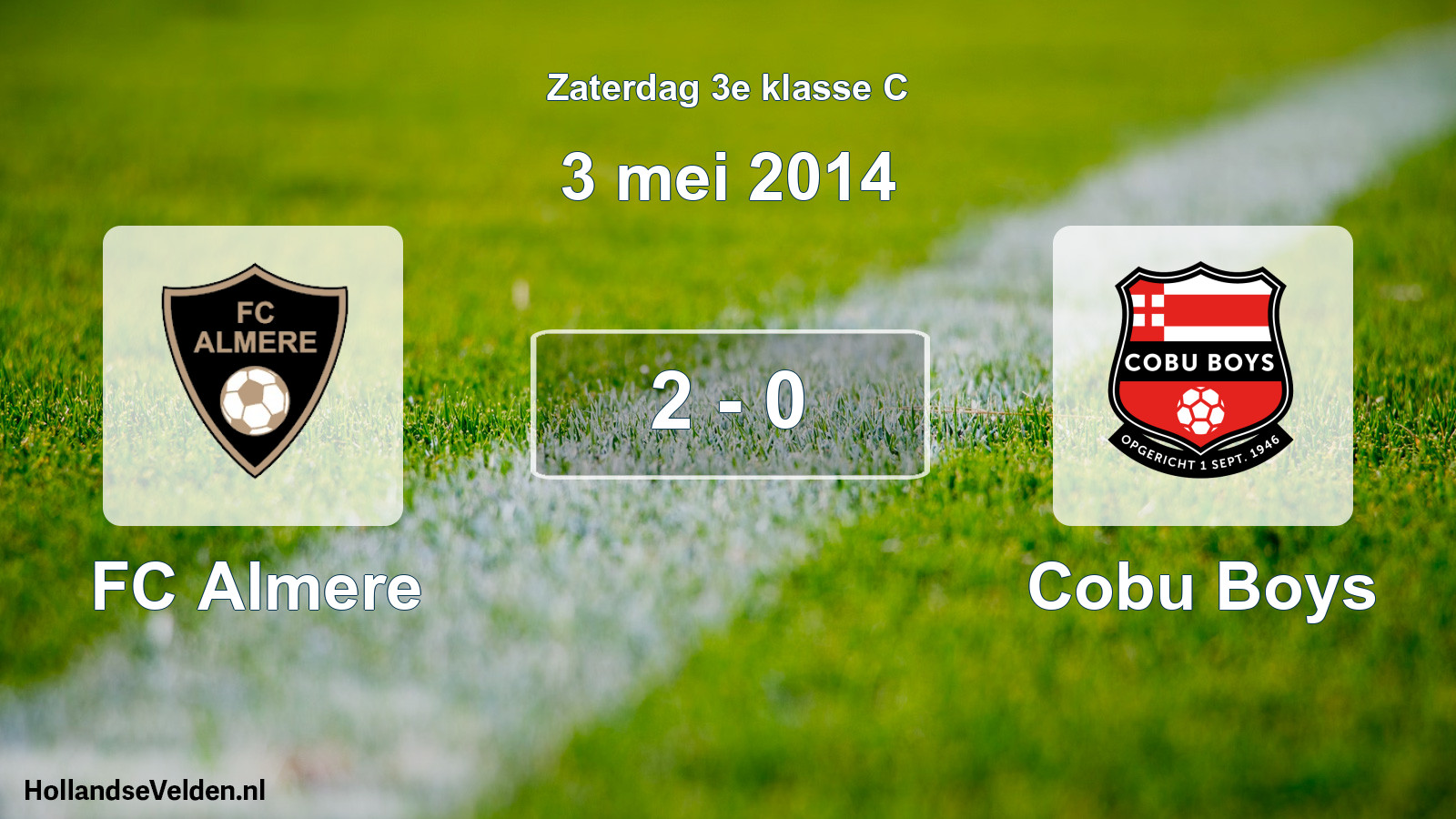 Total number of matches played: FC Almere - Cobu Boys 2 - 0 (3 May 2014)