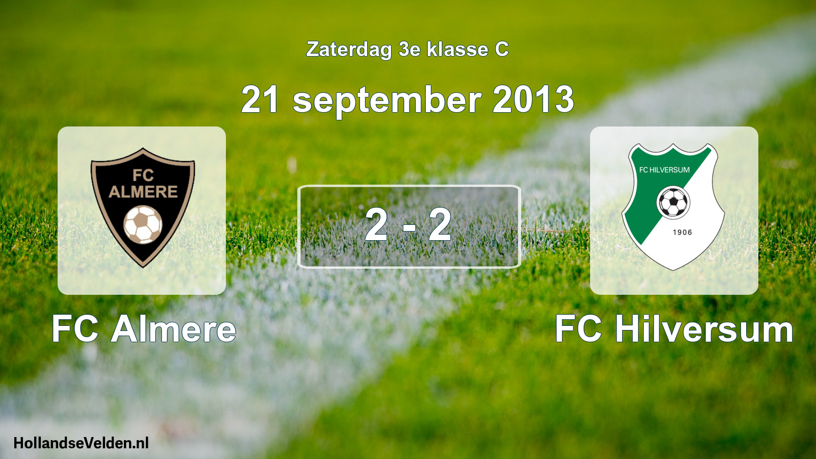 Total number of matches played: FC Almere - FC Hilversum 2 - 2 (21 September 2013)