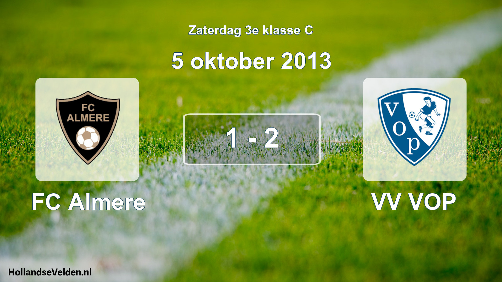 Total number of matches played: FC Almere - VV VOP 1 - 2 (5 October 2013)