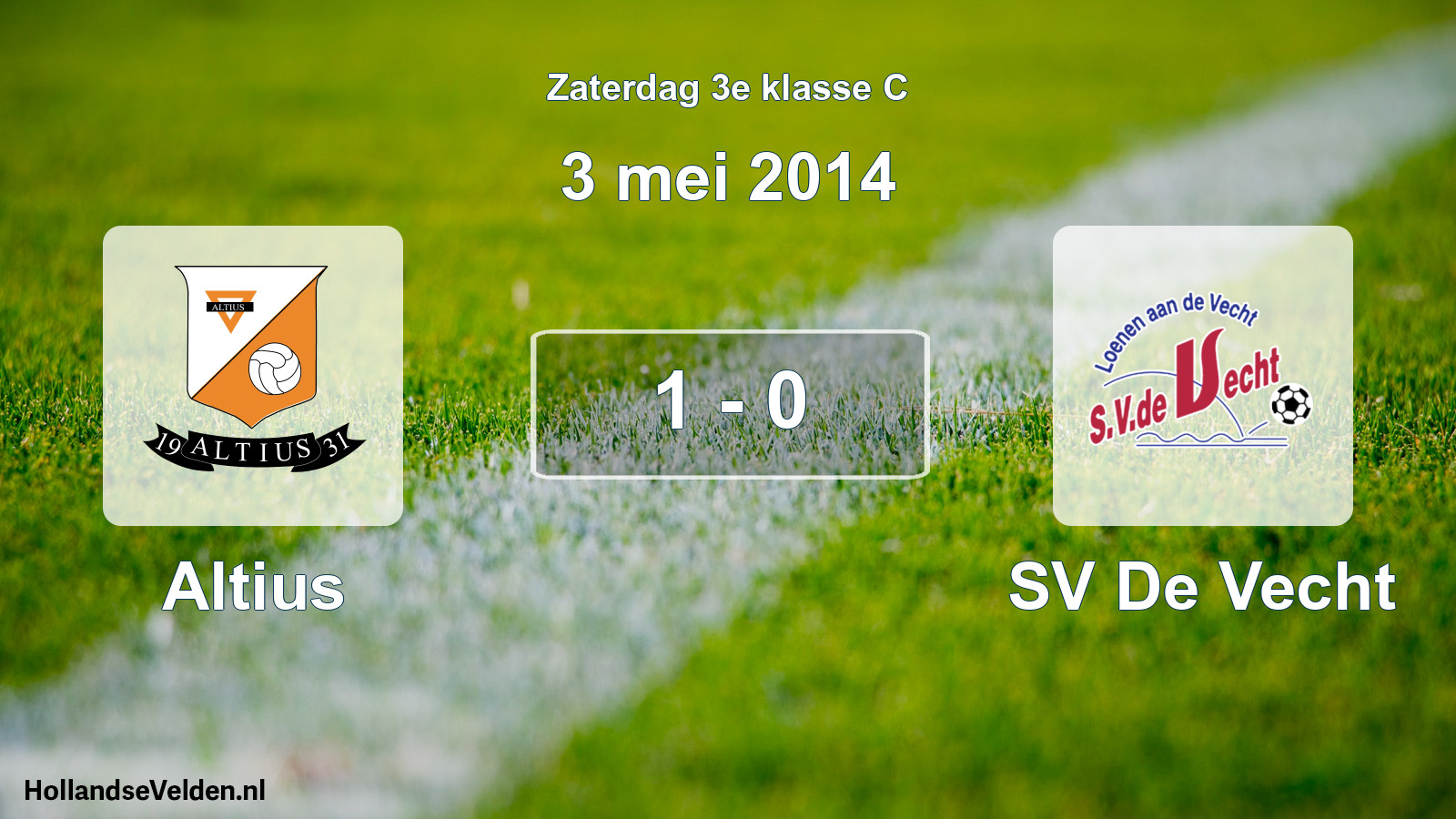 Total number of matches played: Altius - SV De Vecht 1 - 0 (3 May 2014)