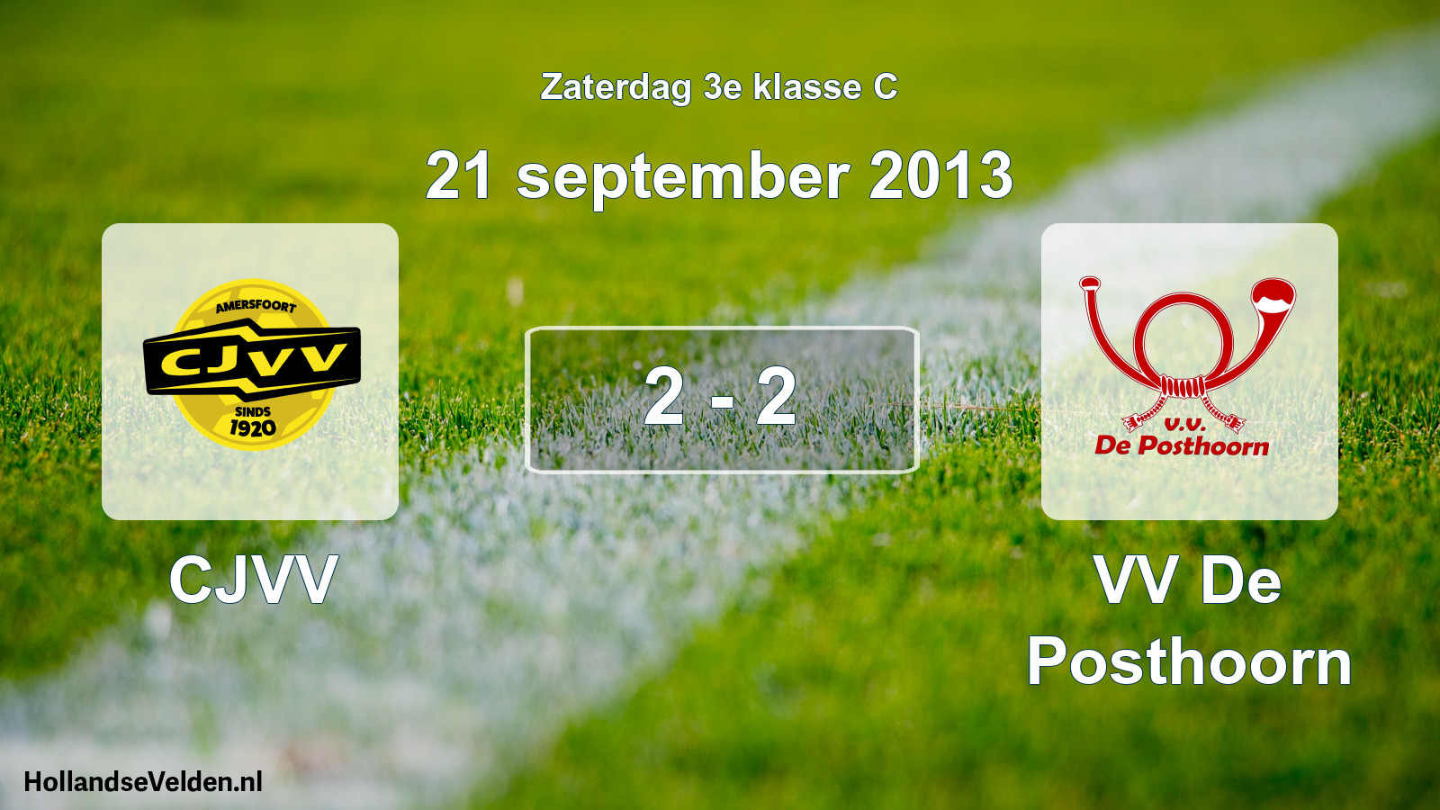 Total number of matches played: CJVV - VV De Posthoorn 2 - 2 (21 September 2013)