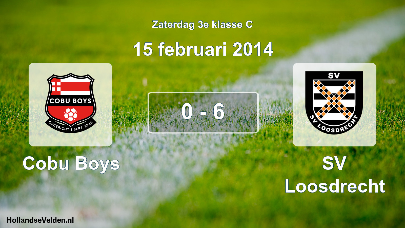 Total number of matches played: Cobu Boys - SV Loosdrecht 0 - 6 (15 February 2014)