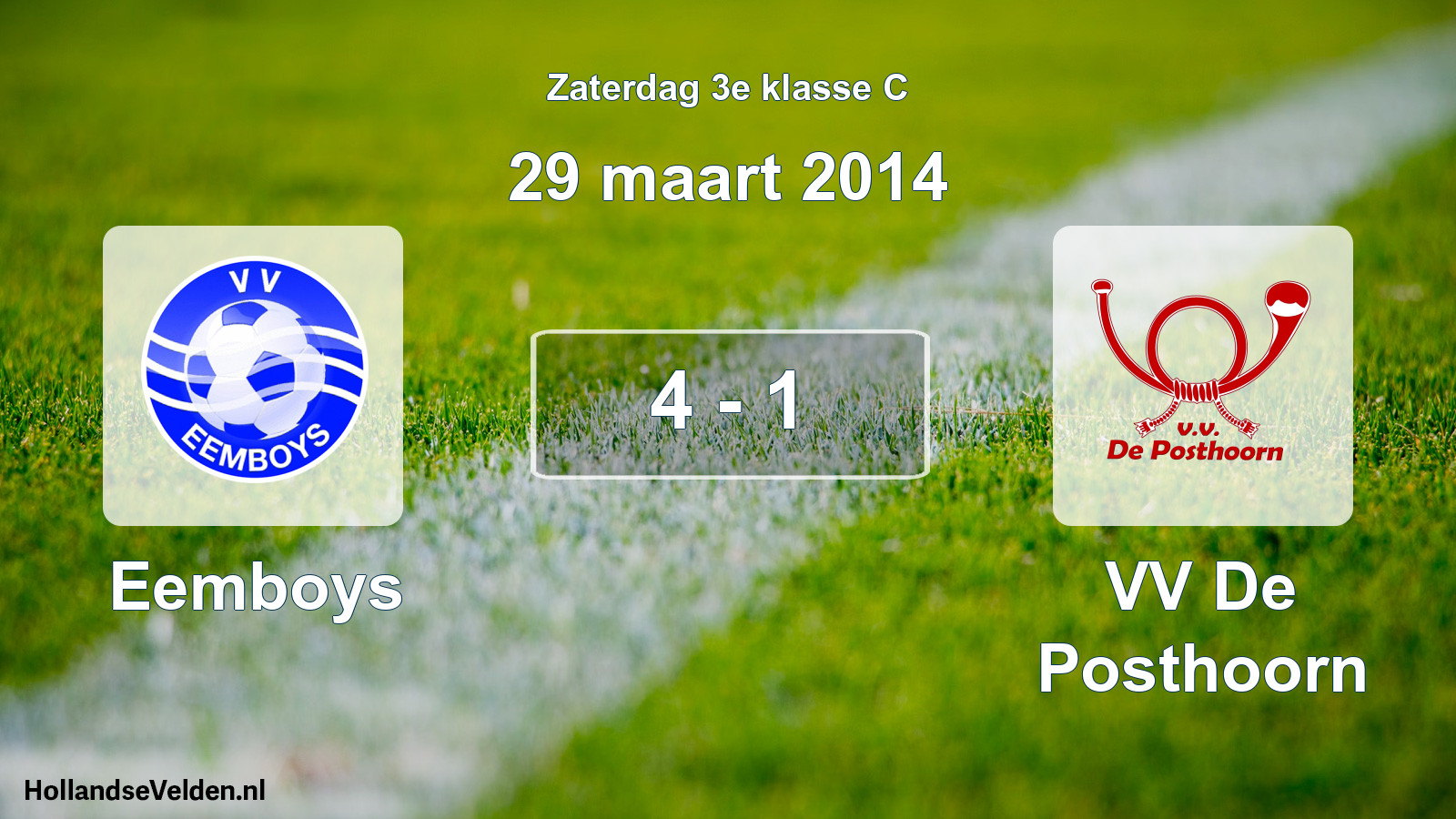 Total number of matches played: Eemboys - VV De Posthoorn 4 - 1 (29 March 2014)