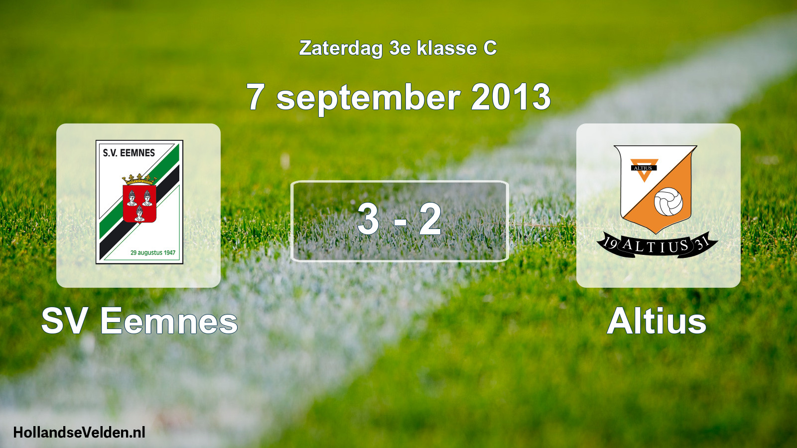 Total number of matches played: SV Eemnes - Altius 3 - 2 (7 September 2013)
