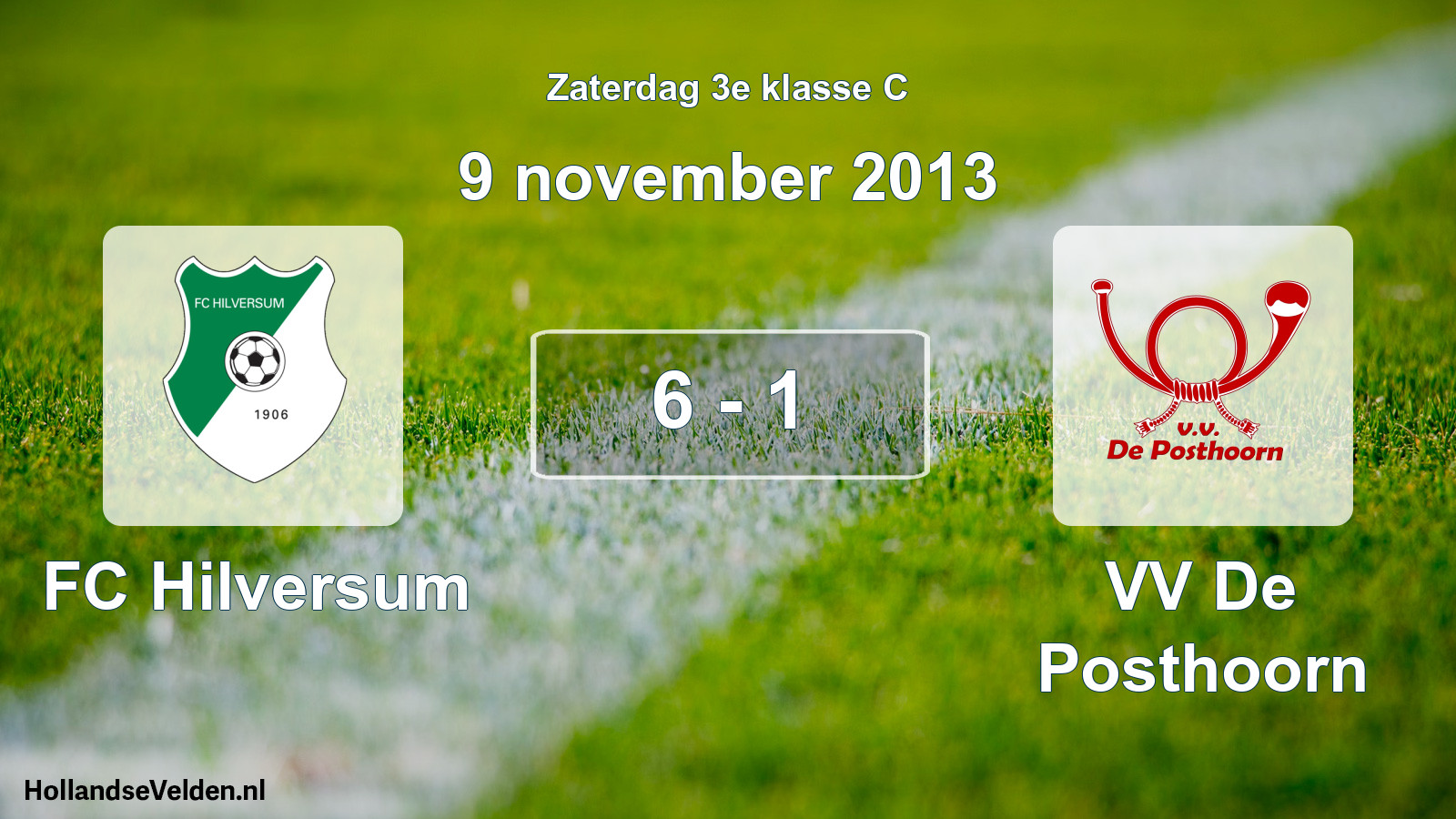 Total number of matches played: FC Hilversum - VV De Posthoorn 6 - 1 (9 November 2013)